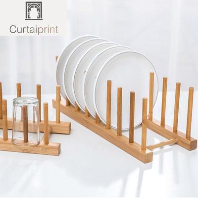3/6 Layer Bamboo Dish Rack Kitchen Organizer Drying Rack Drainer Storage Holder Kitchen Accessories Organizer Dish Drainer Shelf