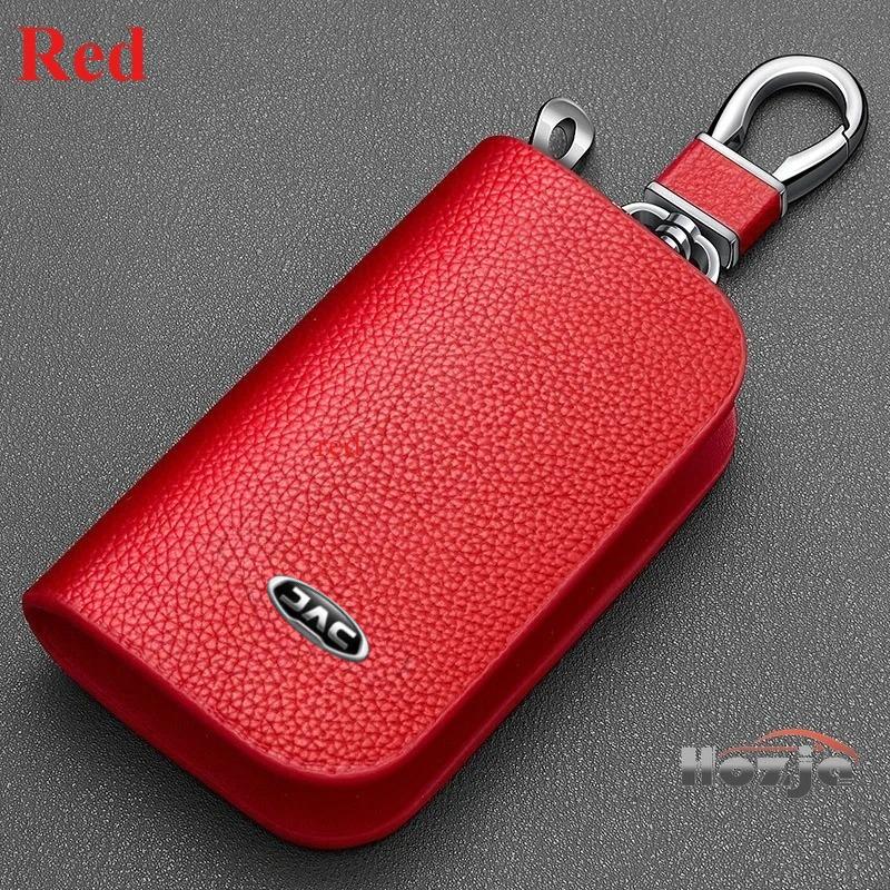 Car Leather Key Case Zipper Key Cover for JAC JS4 E-JS1 E-JS4 E-J7 T9 T6 T8 JS2 JS3 JS7 JS6 JS8 J7 Plus N90 N120X N200 N350 N410