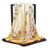 Mother's Day Romantic Flower Square Scarf Mom Silk Scarf Silk Feel Scarf Sunscreen Travel Shawl Temperament Versatile
