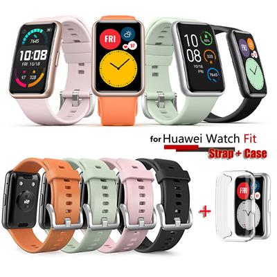 Pulseiras de relógio para Huawei Watch Fit Strap Silicone Substituição Strap para Huawei Watch Fit nova Correa Pulseira Strap