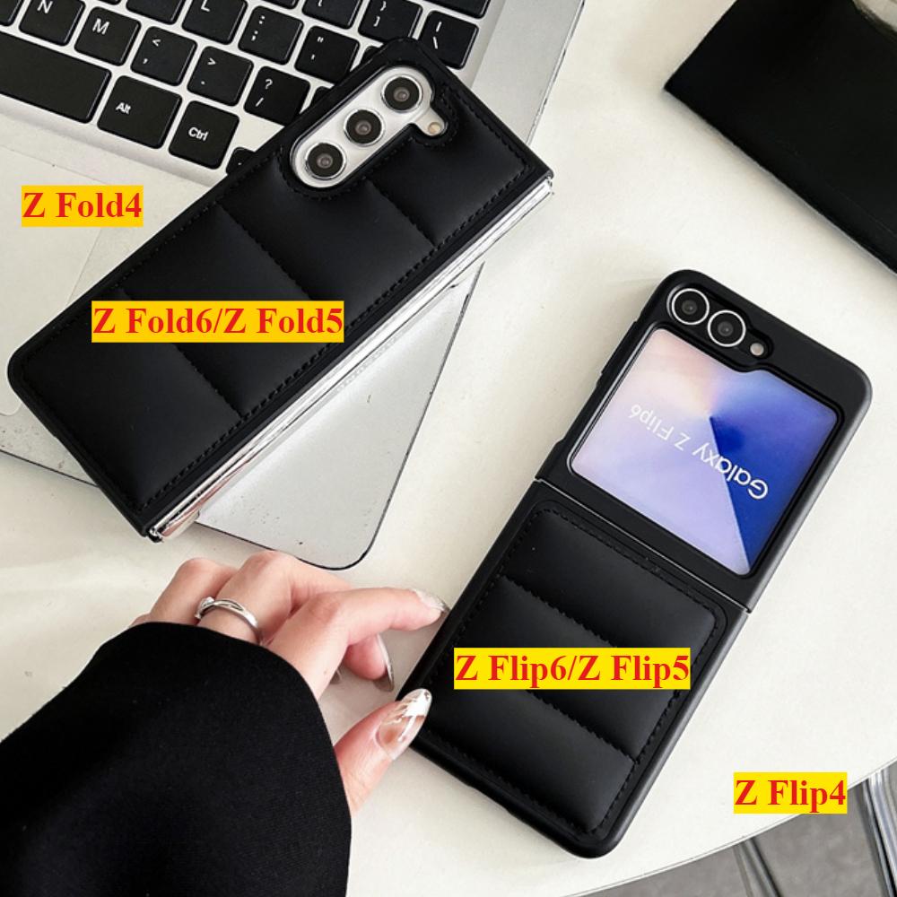 

Для Samsung Z Flip 6 5 4 5G пуховик чехол для телефона Puffer для Galaxy Z Fold6 Fold5 Fold4 противоударный защитный чехол для задней крышки For Samsung Galaxy Z Flip 5