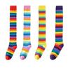 European and American Rainbow Striped Socks Children's Party Performance Halloween Cosplay Long Leg Over Knee Socks