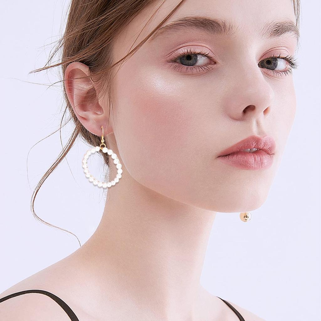 PH PandaHall Approximately 1535 Pearl Beads Glass Pearl No Hole Small Satin Glossy Glass Pearl Milk Beads Round Round Balls Handmade DIY White