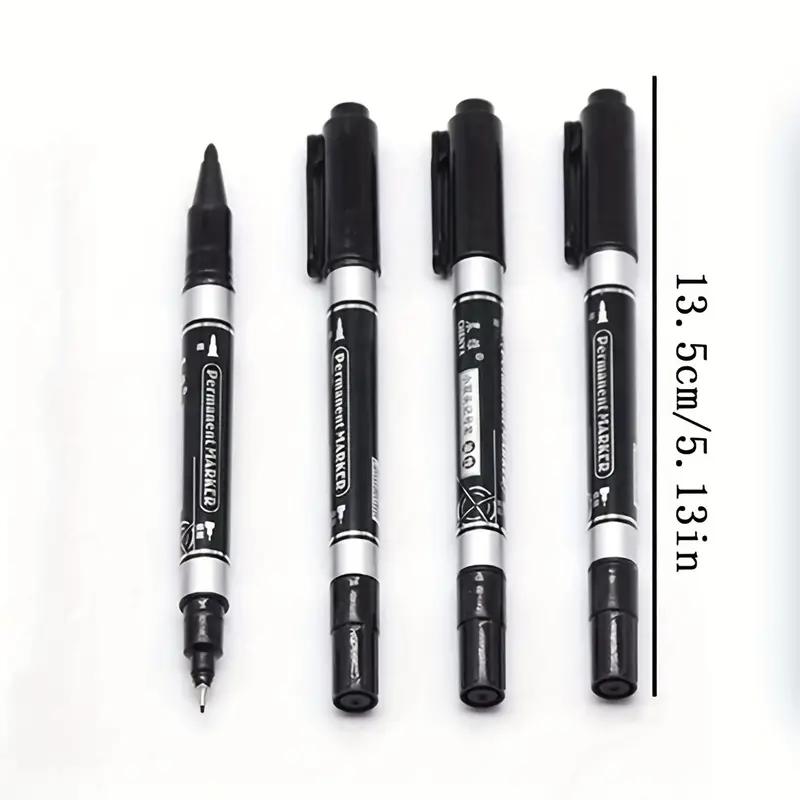 Set de 10 pixuri de marcare cu tijă subțire, rezistente la apă, cu două capete - cerneală durabilă, cu uscare rapidă și vibrantă pentru studenți, birou și artă