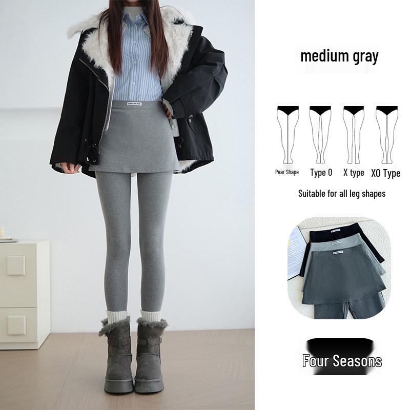 

Women s High Waist Cotton Pants & Skirt Combo - Winter 2025: Tummy Control, Butt Lifting, Warm, Fashionable. 2XL (146-180 lbs)
