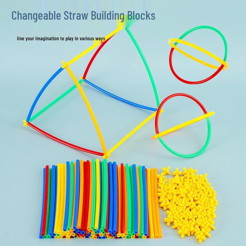 Kids' Soft Straw Construction Puzzle Toy for Early Education
