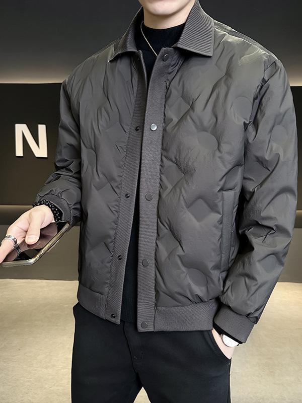Herren Leichte Daunen-Strickjacke mit Revers 2025 - Trendige, Warme und Vielseitige Winterbekleidung
