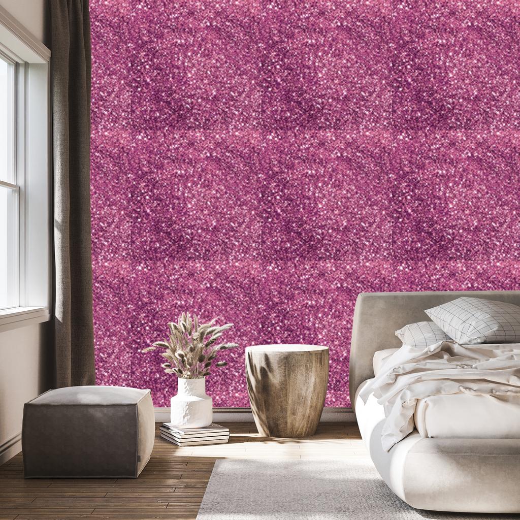 Purple, powder pink and burgundy glitter wallpaper 50x1000