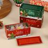 Rectangle Christmas Tinplate Box Sealed Jar Empty Cookie Candy Box Santa Claus Gift Boxes Jewelry Storage Can