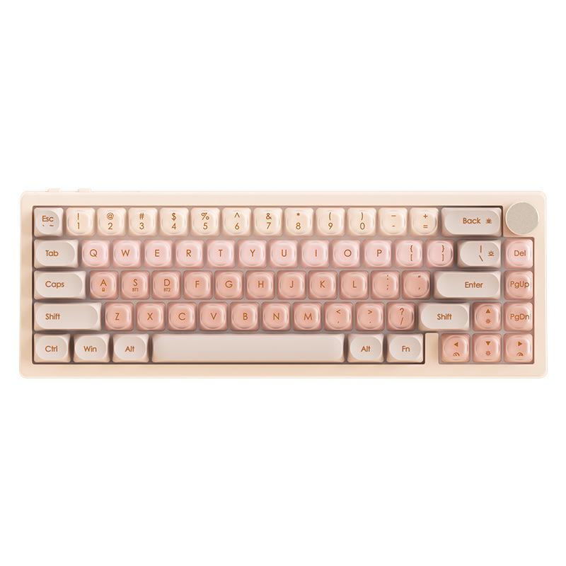 BOW Hangshi GK68 Multicolor Mechanical Keyboard, Stylish Design for Women, Compatible with Office and Laptop Use