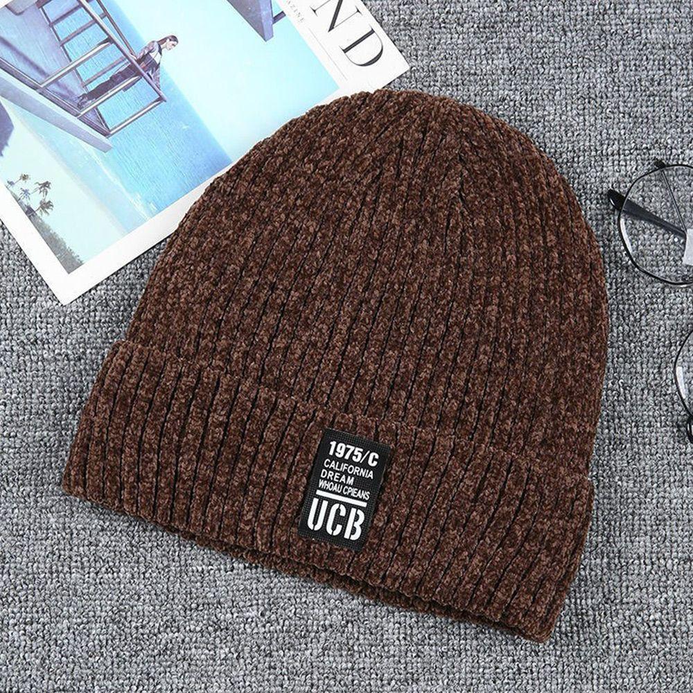 Women Man Ski Autumn Winter Cuff Beanies Knitted Hats Hip Hop Hat Skullcaps Thicken Winter Beanies