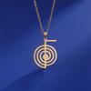 Stainless Steel Cho Ku Rei Pendant Necklace Reiki Protection Healing Chokurei Necklace Energy Yoga Amulet Jewelry Gifts