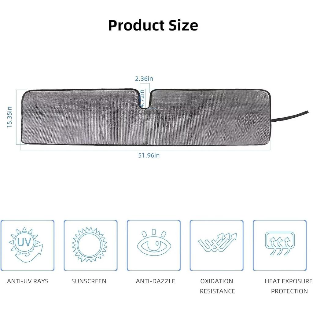 Windshield Sunshade Sun Shade Visor Mat for Jeep Wrangler TJ JK JKU Rubicon Sahara X Sport 1996-2018Windshield Sunshades 1