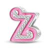 New In Copper Color Zircon Collection Pink 26 Letters Bead Charms Compatible With Pand 3mm Bracelets Do It Yourself Charm Pendant Woman Jewellery