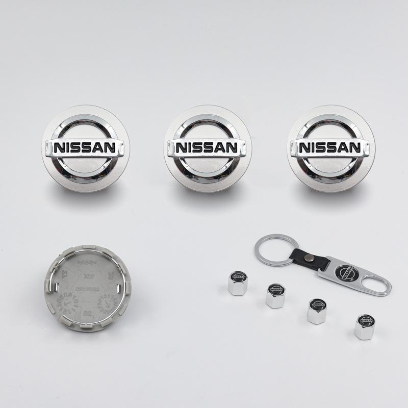 Kryt středového šroubu kola Nissan: Plastový znak 60 mm pro Sylphy, Teana, Bluebird.