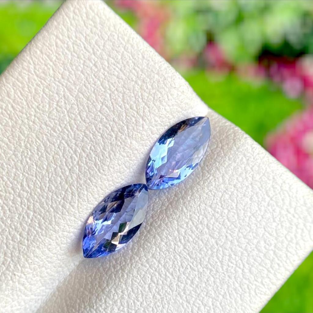 A+ Quality Eye Clean Natural Tanzanite Gemstone: Loose Marquise Cut Stone, Healing Gemstone.