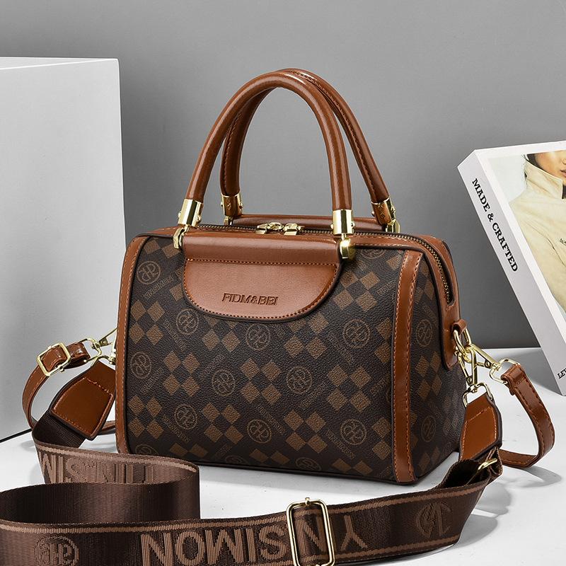 2025 Ny Stor Kapasitet Boston Dameveske Mote Håndholdt En Skulder Skrå Kryss Puteveske Dame