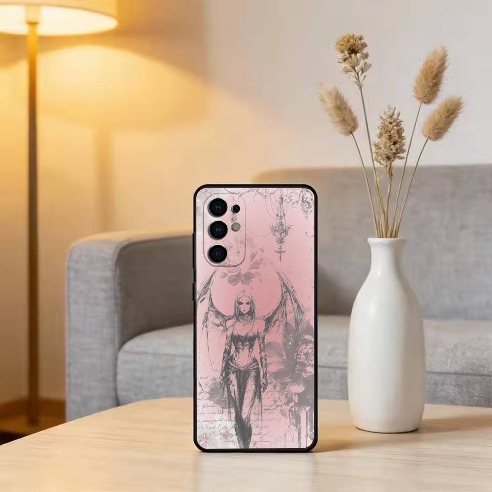 G-Gothic D-Dark A-Aesthetic Phone Case Black Silicone Soft For Samsung S25,S24,S21,S22,S23,S30,Ultra,S20,Plus,Fe,Lite