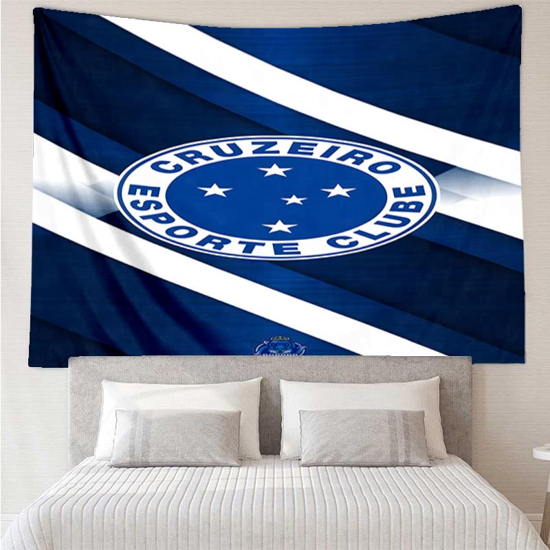 1PC Cru-zeiro Esporte Club Crest Printed Tapestry Room Decoration Wall Hanging for Living Room Bedroom, dormitory, Birthday and Christmas gifts
