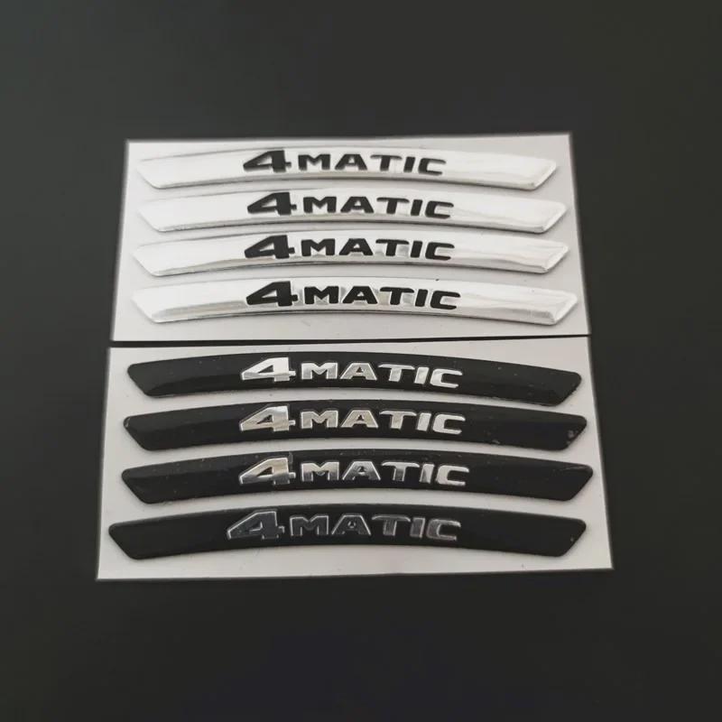 3D Aluminium 4MATIC A M G Logo Hjul Felg Klistremerker Dekaler Emblem Merke For A B C E S GLA GLC GLE GLS CLS Tilbehør