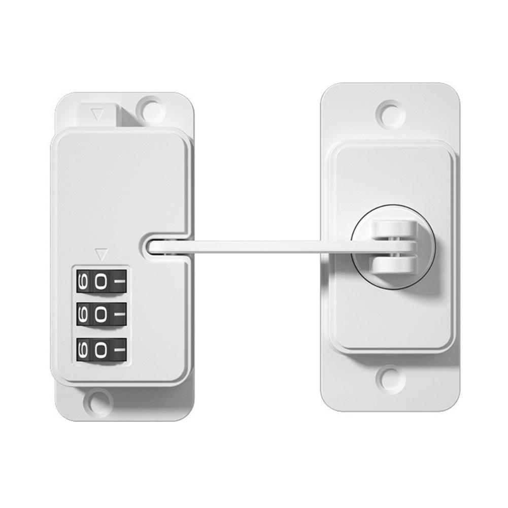 Refrigerator Cabinet Drawer Sliding Door Lock with 3 Combination Child Safety Mechanism No Drill Mounting Required