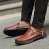 Herren Lederschuhe Neue handgefertigte Freizeitschuhe mit weichen Sohlen Bequeme atmungsaktive Herren-Turnschuhe Trend Faule Wilde flache Schuhe