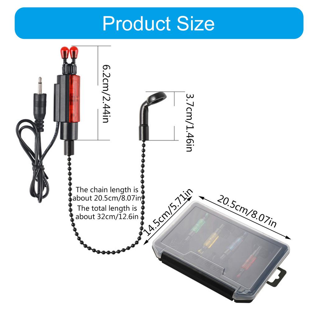 4Pcs Fishing Rod Alarm Swinger Chain Carp Fishing Hangers Bobbins Bite Alarms Swingers Indicator Sensitive Fishing Alarm