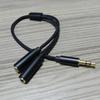 Aux kabel Jack 3,5 mm audio kabel samec na dvojitý samice stereo audio kabel