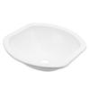 404x384x130mm White Vessel Sink Bowl Modern Acrylic 40mm Drain Hole for Caravans Campers Yachts Bathroom
