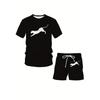 Summer Color Printed Fashionable Loose Sportswear Men's Plus Size Short Sleeved Daily Comfortable Two-piece Sport Wear