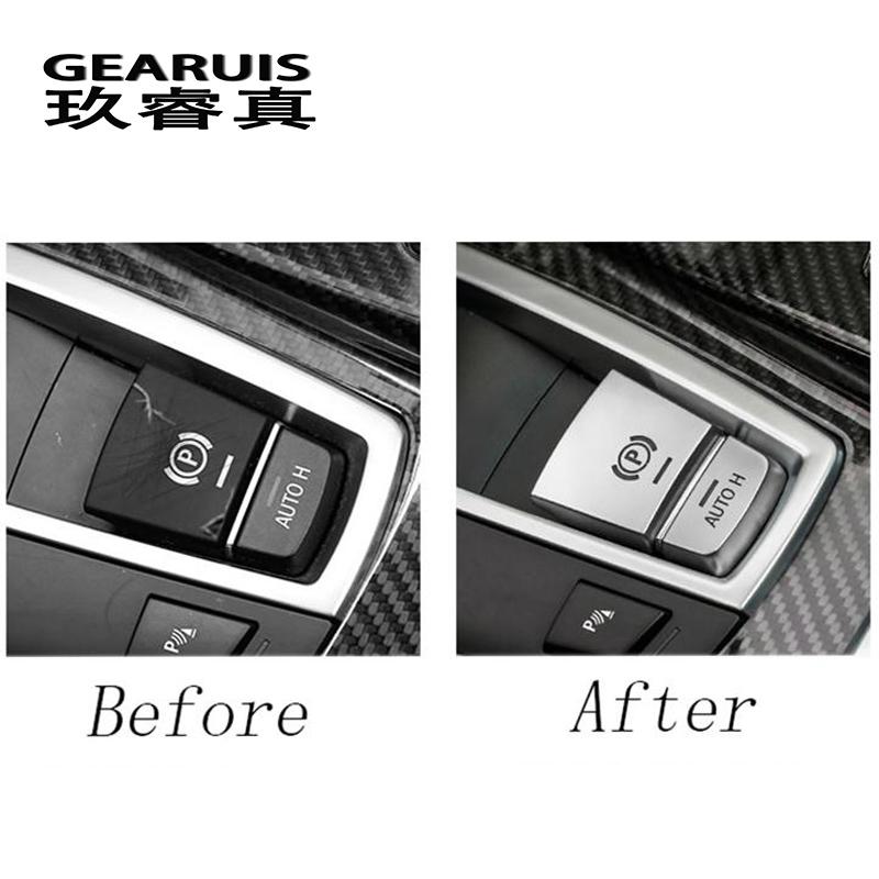 Car Styling Central Handbrake Auto H Button Decorative Cover Trim For BMW 5/6/7 Series F10 GT F07 X3 F25 X4 F26 X5X6
