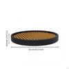 Decorative Woven Tray Black Rims Rustic Style Home Piece for Living Room,