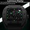 Mark Fairwhale Mens Watch Automatic Movement Tourbillon Mechanical Watches for Men Stainless Steel Skeleton Wristwatches Mens