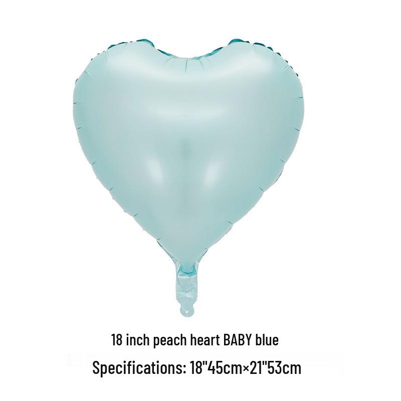 18-inch Heart-shaped Love Aluminum Film Balloons for Wedding and Party Decorations