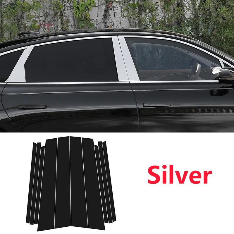 Pro VW Volkswagen Golf Sportsvan 2015~ 2017 2018 10ks Kryty lišt oken středního sloupku B C-sloupku Samolepky Příslušenství