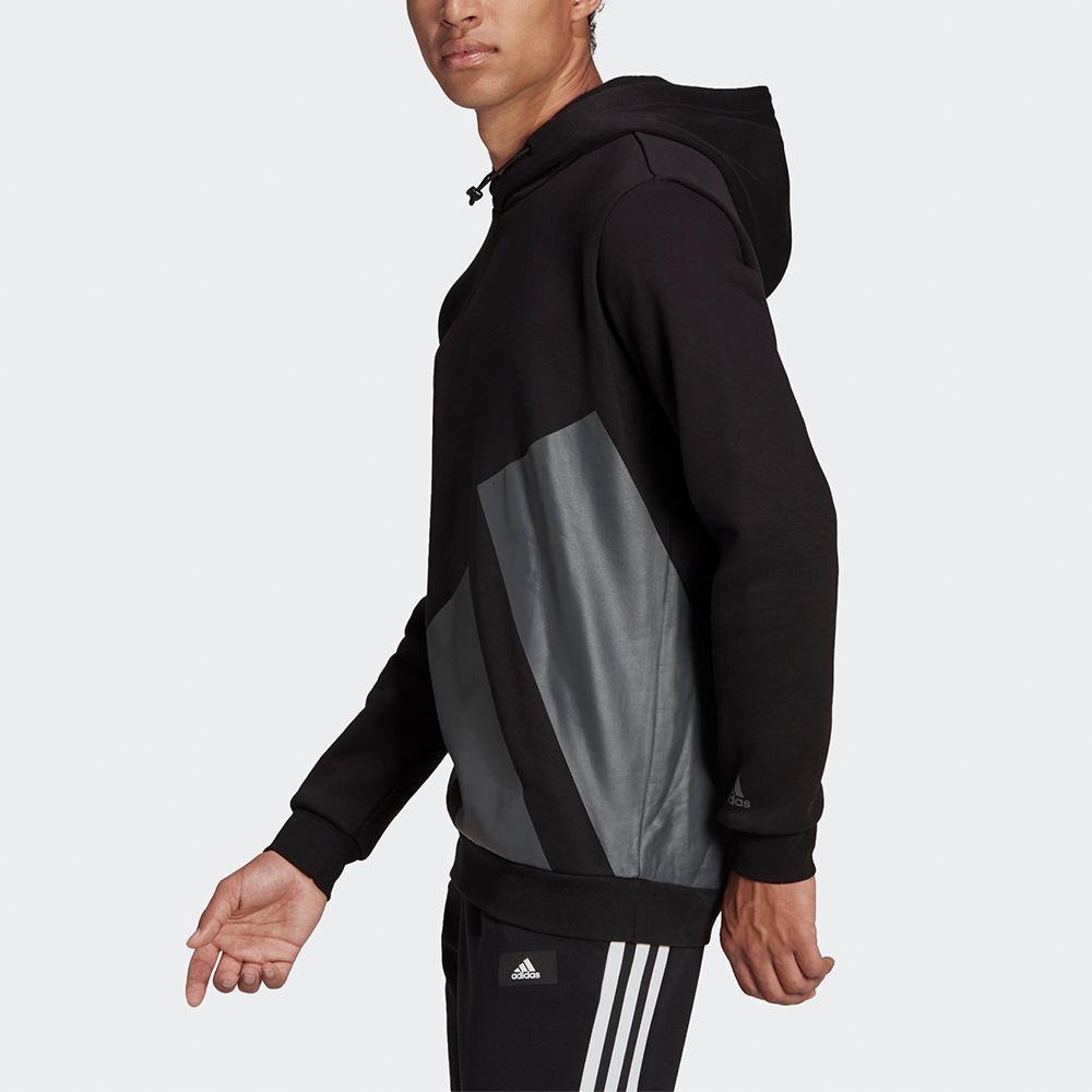 adidas Large Logo Pullover Hoodie Men Hoodies Black HI1180