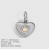 eManco Stainless Steel Heart Charm Valentine's Day Charms Multicolor Birthstone Pendants for Girl Sweet Jewelry Making
