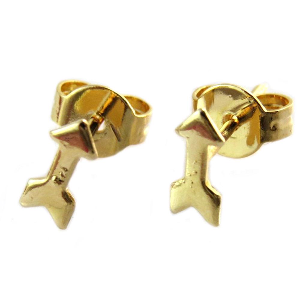 Les Trésors De Lily [P2370] - Gold Plated 'Arrows' Earrings