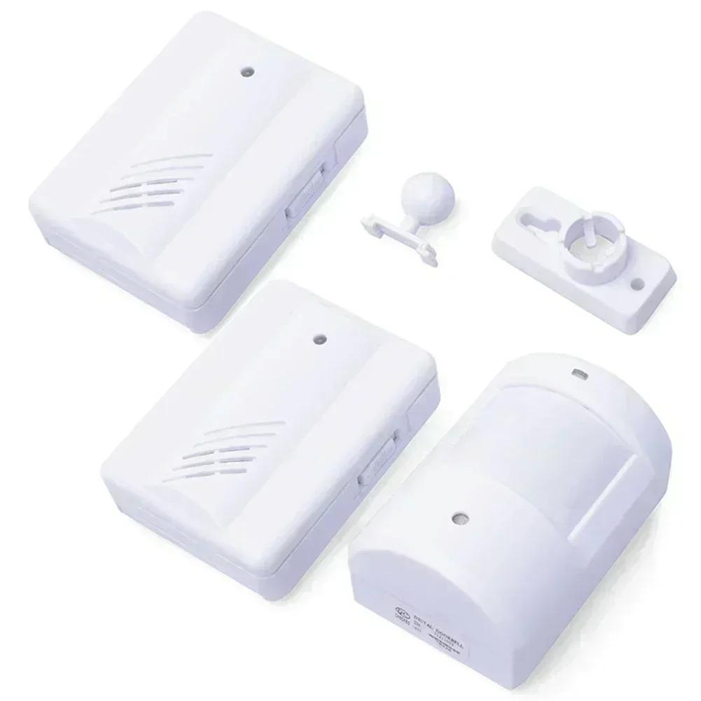 Infrared Motion Detector Smart Sensor Alarm Battery Operated Easy Installation Indoor Outdoor Use LED Indicator