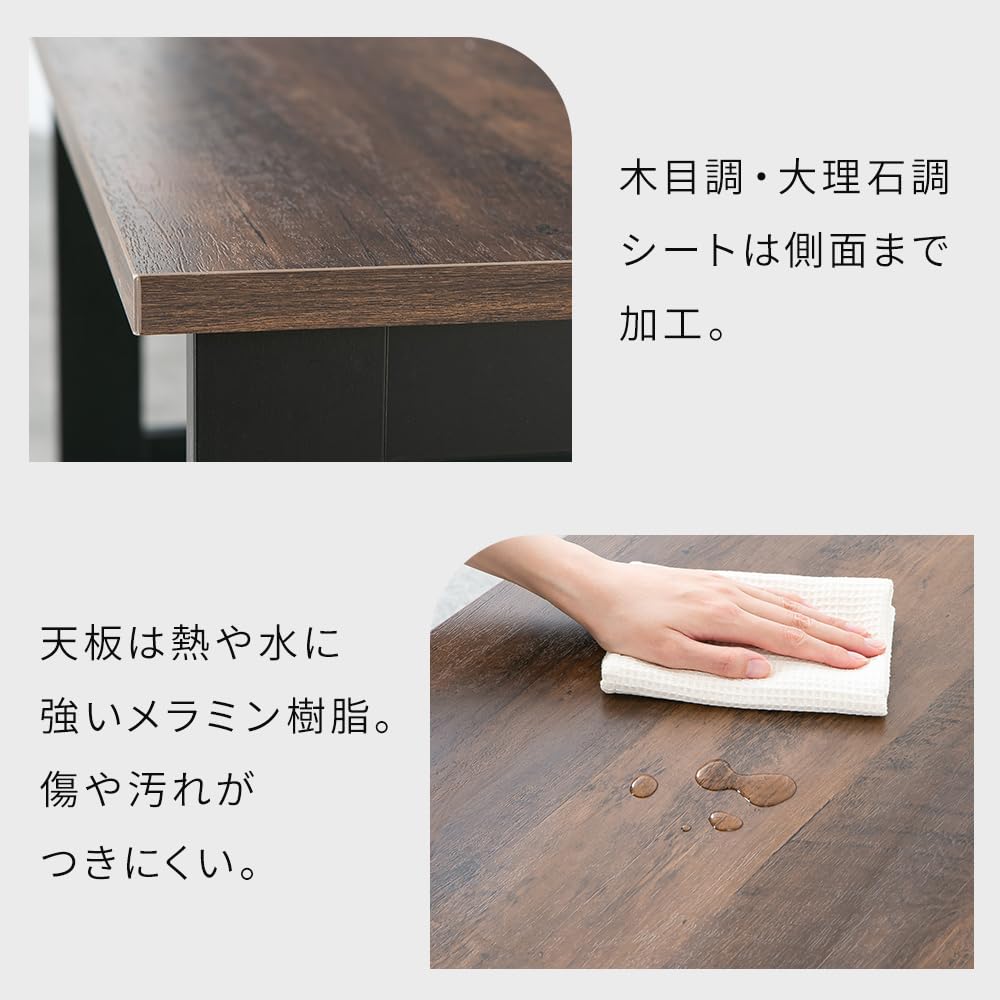 IRIS PLAZA Vintage Skládací Konferenční Stolek Mramorový 80cm Široký x 50cm Hluboký x 37cm Vysoký DBL-13769-5, Bílý,