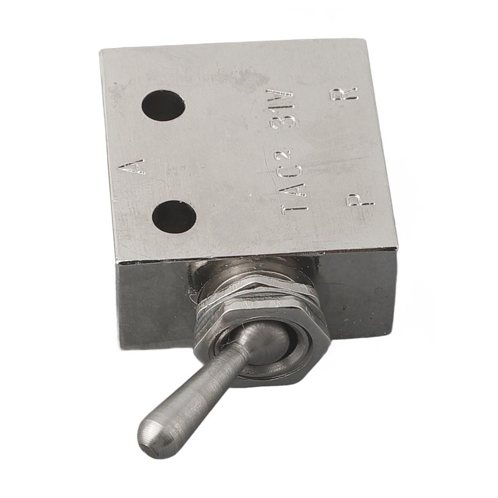Valves & Manifolds Pneumatic Valve TAC2-31V Rectangle Mechanical Silver Tone Toggle Lever/hold Type 2 Position