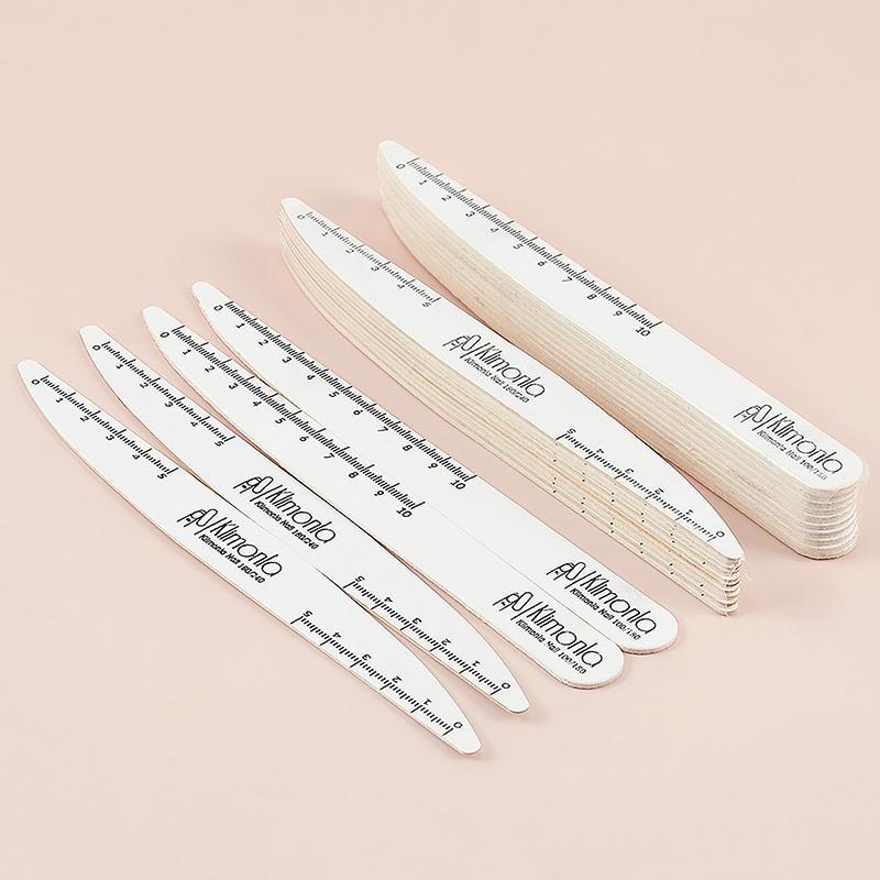 5Pcs Wooden Sandpaper Nail File 100/180 180/240 Professional Manicure Buffer Knife Willow Leaves Pedicure Nails Art Tools