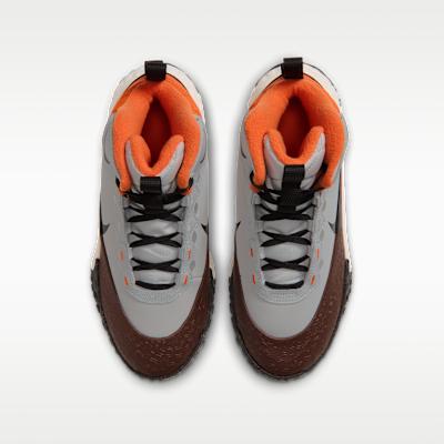 Kids' Boots Nike Terrascout Boots With Reflective Accents GS 'Grey Fog Safety Orange'