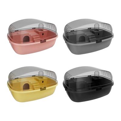Grande Cage à Hamster Maison de Jeu d'Exercice Portable avec Dessus Ouvrable Habitat Transparent pour Gerbilles Rats Souris Lapin Petaure du Sucre