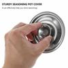 Steel Can For Frying Oil Grease Seasoning Basin Sealing Lid Pot Cover Kitchen Supply Cooking Part