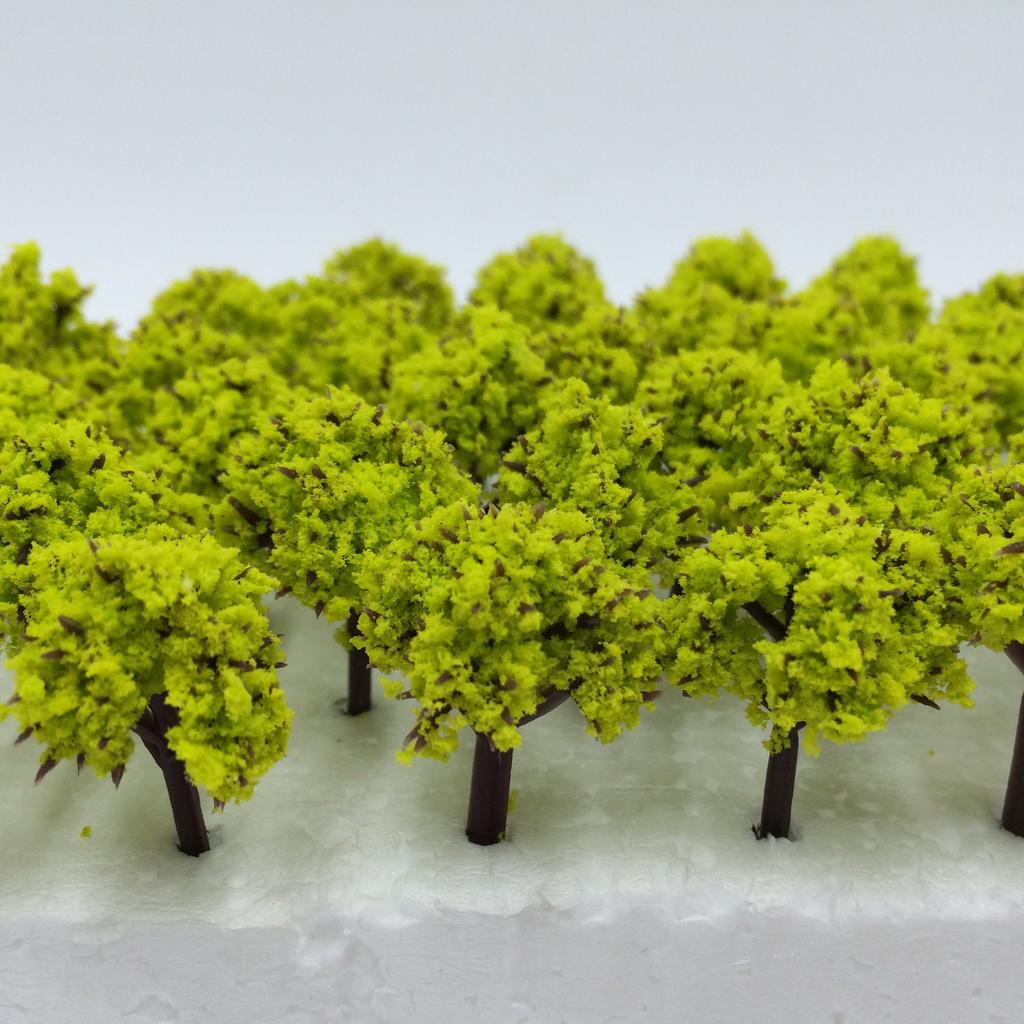 DauStage Forest for N Gauge and Architectural Available In 50 or 100 Colors 50 Trees, 3cm, Dioramas, Railways, Models, (05, Yellow-Green, Pieces)