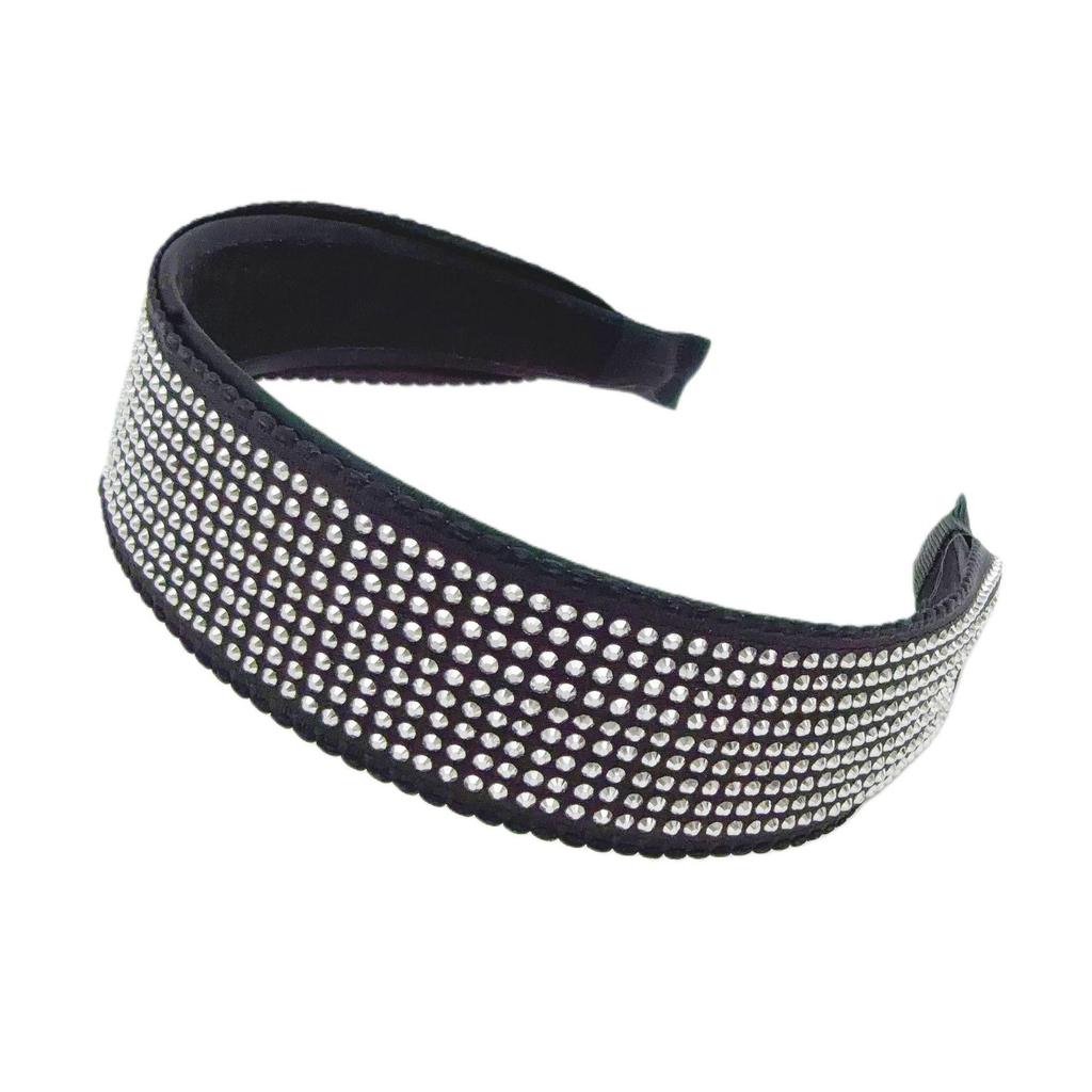 Korean Rhinestone Headband: Versatile Handmade Hair Accessory for Women, Ideal for Fashion and Face Washing, High-End Feel.