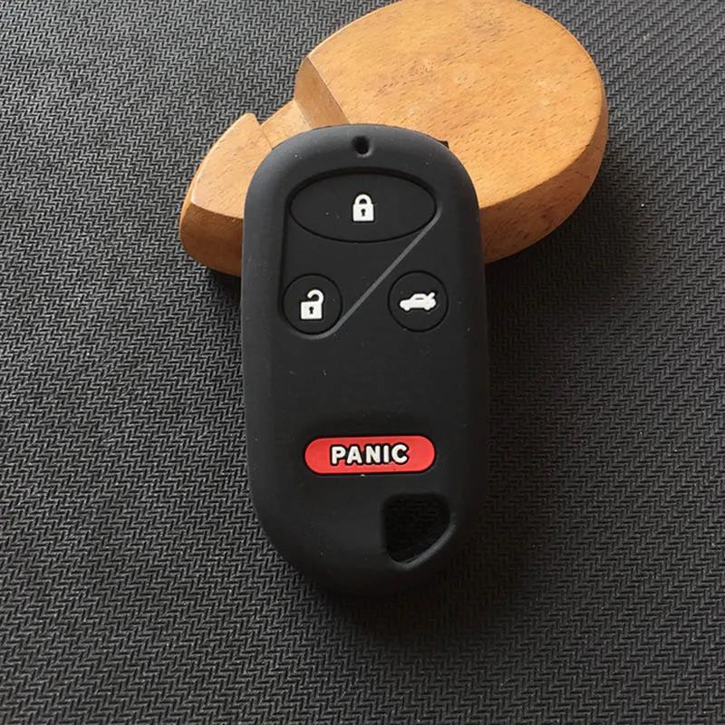Silicone car key cover case For Honda CRV S2000 Insight Prelude 4 Button car key