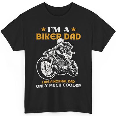 Biker Papa T-shirt Skelet Grafisch T-shirt Vintage Motorfiets Zoals Normale Papa Top