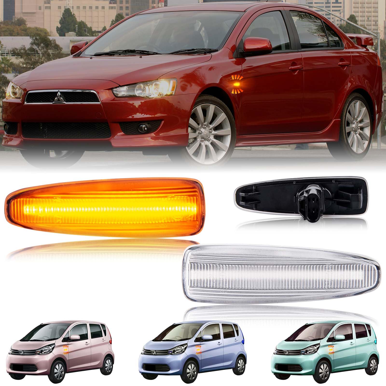 NEIFILES Mitsubishi Lancer Evolution X LED Side Marker Flashing Type Mitsubishi Lancer Evolution x etc.